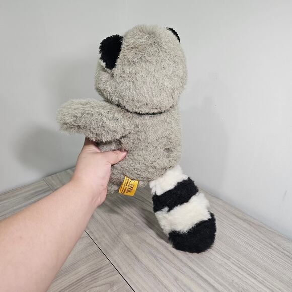 24k Polar Puff Raleigh Raccoon Plush Stuffed Animal Bow Tie Gray Wildlife NEW - Picture 5 of 9